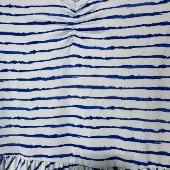 Dotdotsmile Dress Size 7 Blue and White Stripes New With Tags - Picture 2 of 6